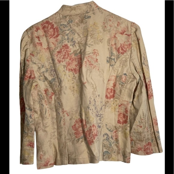 LAUREN Ralph Lauren Vintage Floral Linen Jacket - Picture 11 of 14
